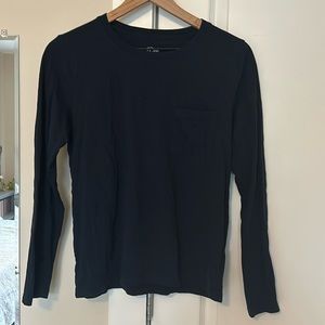 J CREW navy long sleeve pocket t